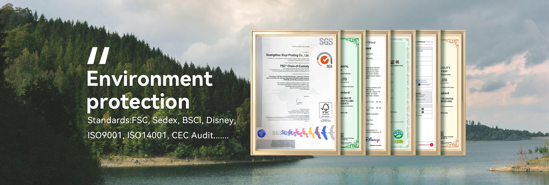 Environmental Protection Standard Certificate